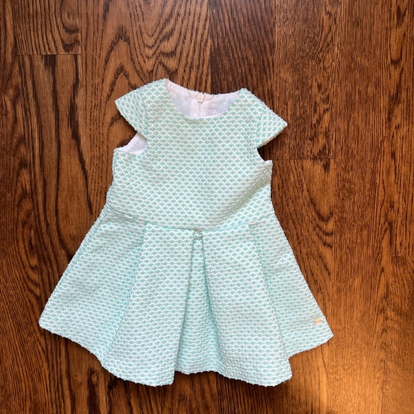 Tartine et Chocolat White and Turquoise Occasion Dress - Picture 3 of 9